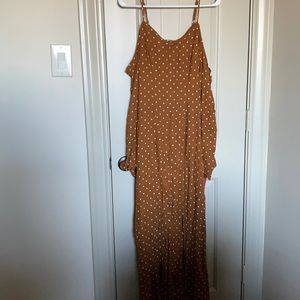 Off shoulder long sleeve dress